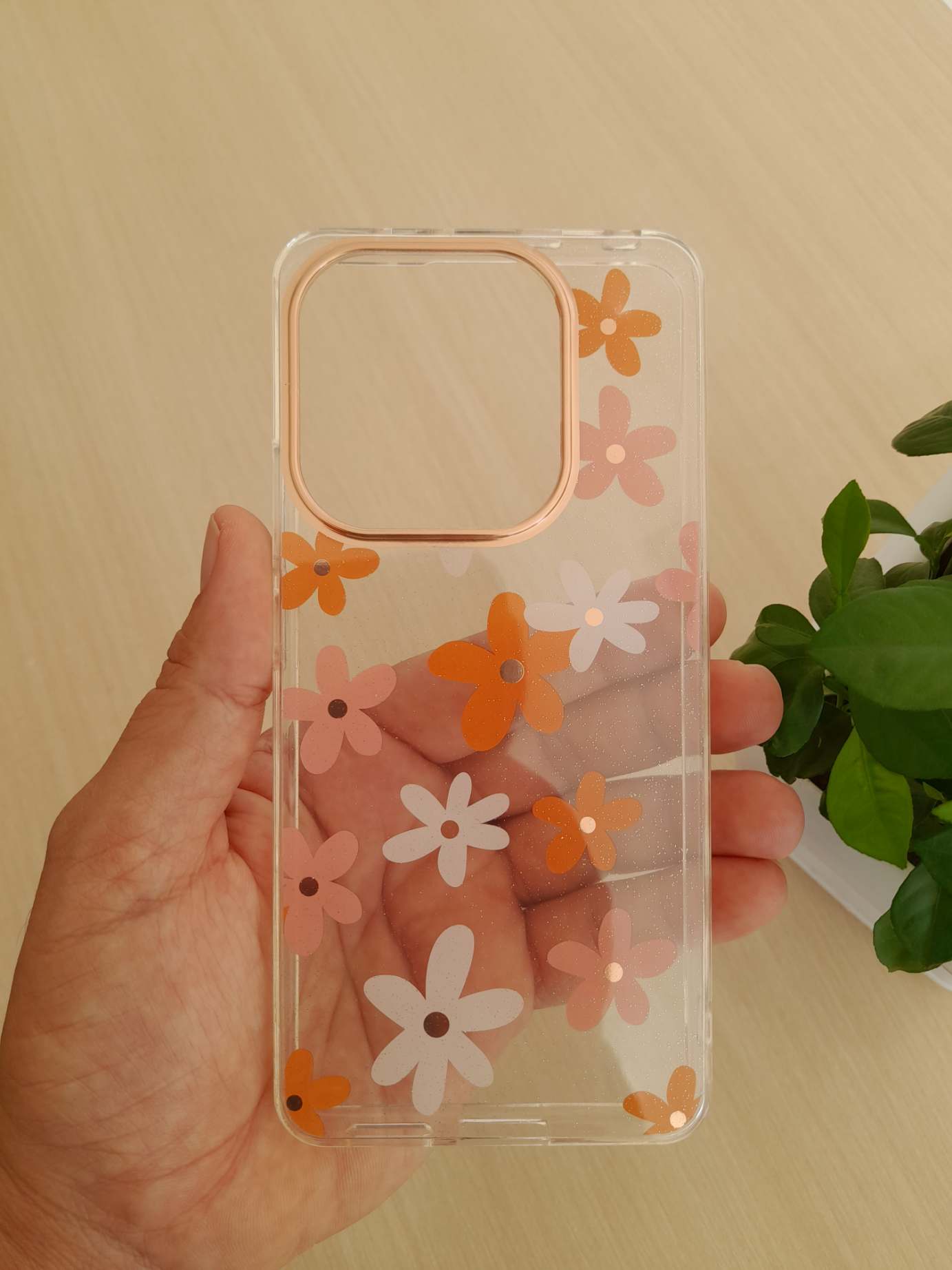 قاب شفاف طرح گل مناسب برای گوشی موبایل شیائومی Redmi Note 14 4G