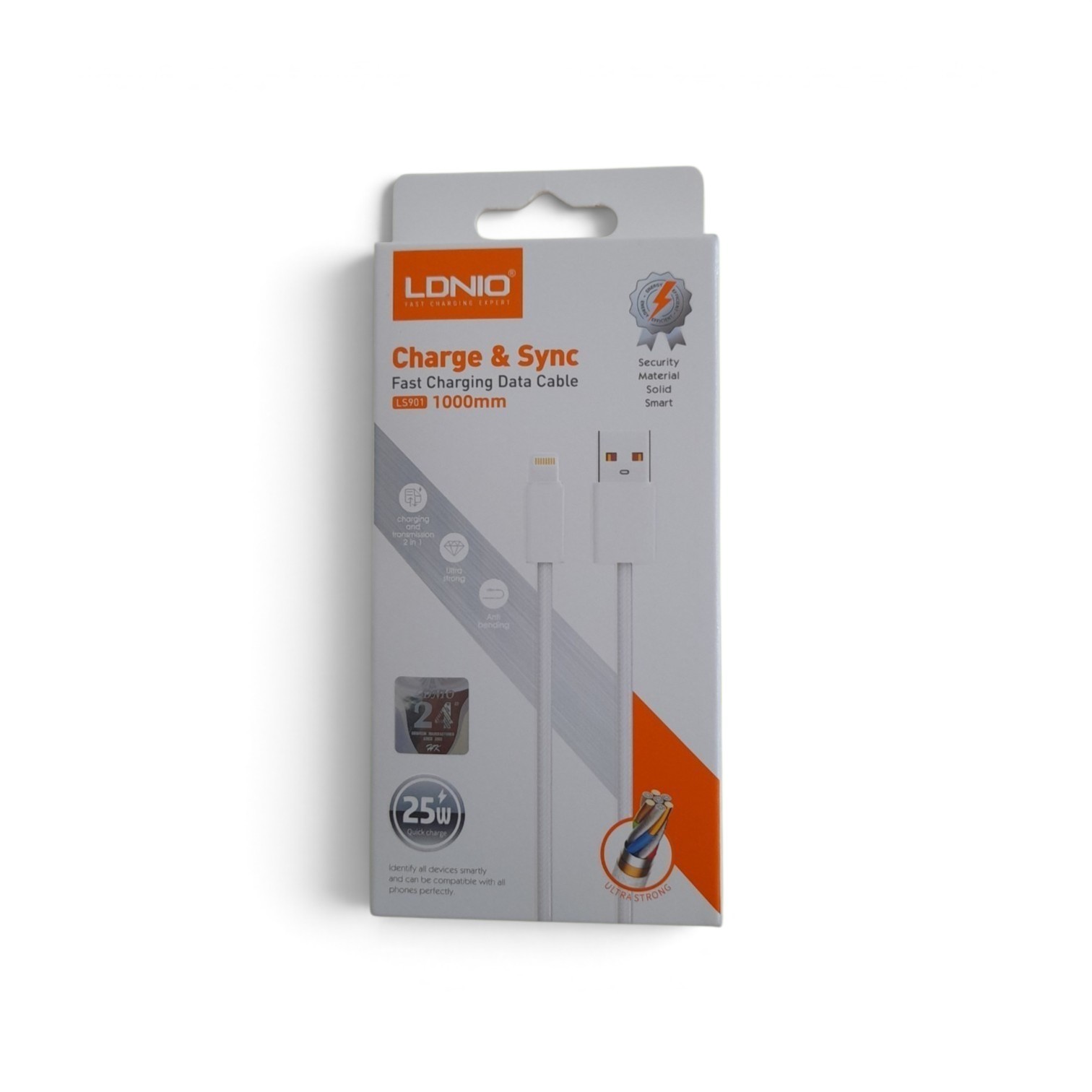کابل شارژ لایتنینگ الدینیو مدلLS901 طول 1 متر