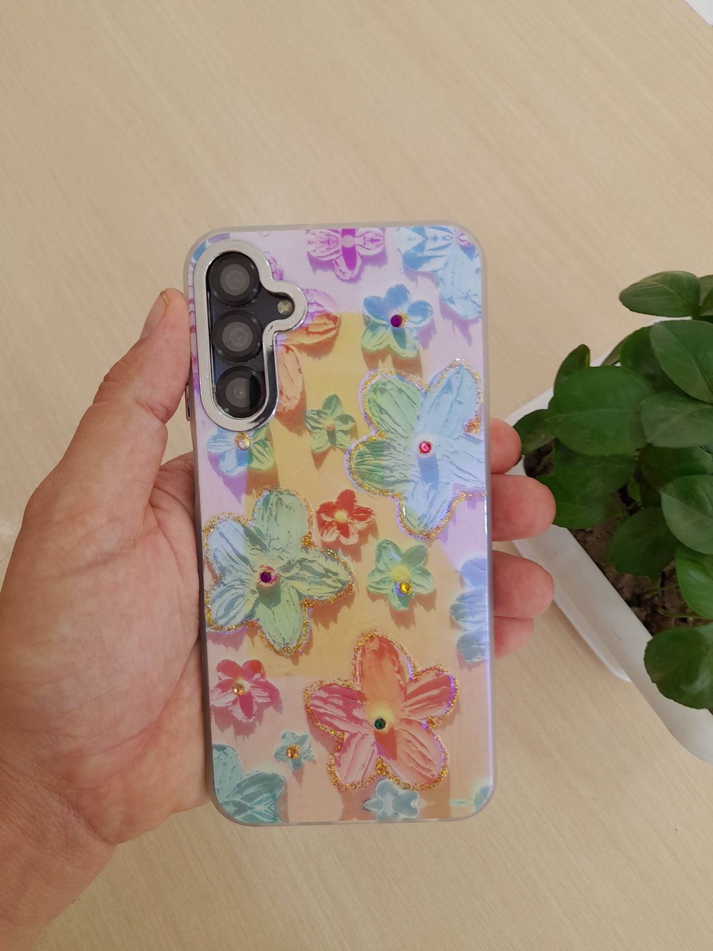 قاب آبرنگی طرح گل سامسونگ Galaxy A15 4G