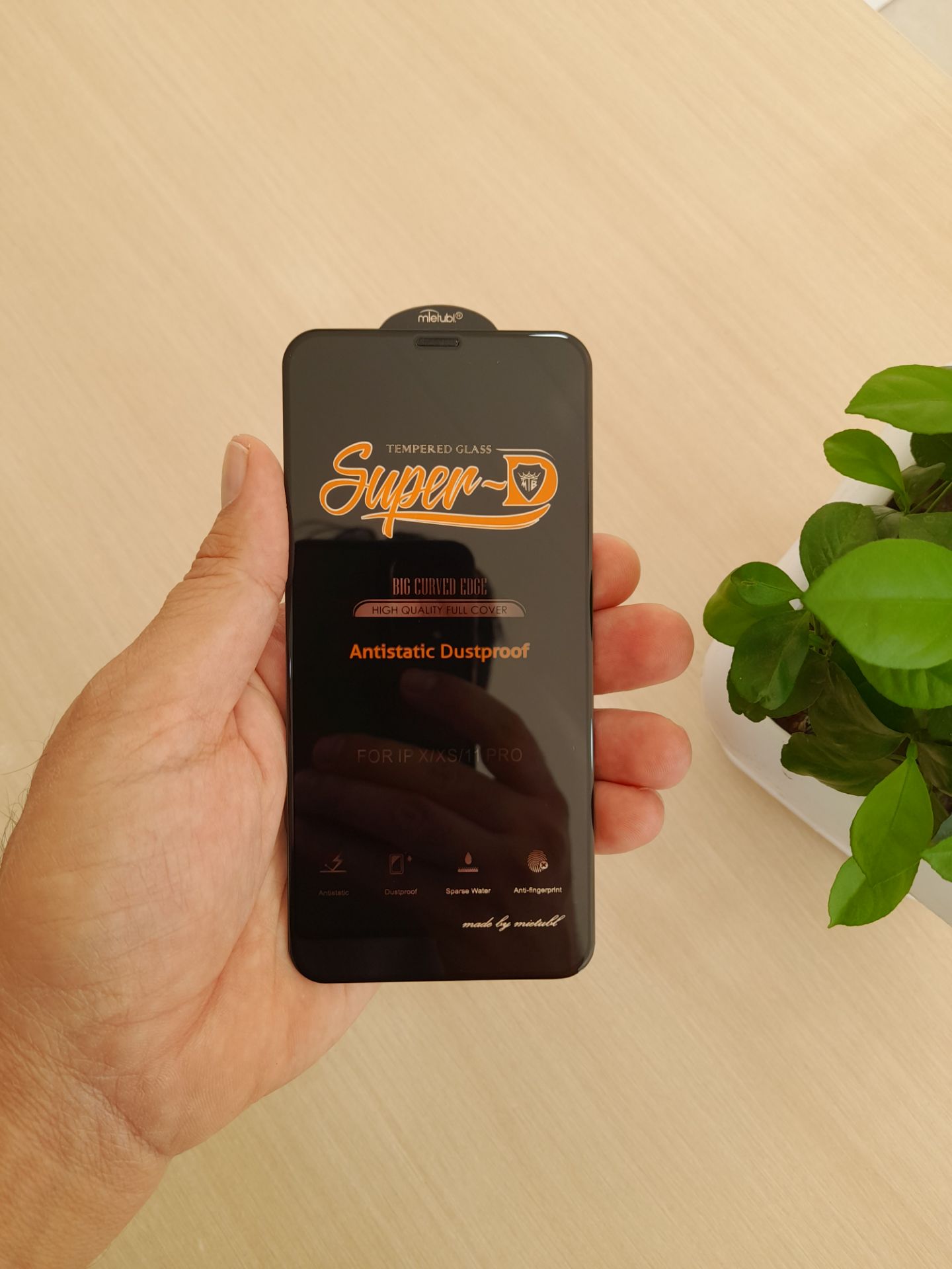 گلس شیشه ای سوپر دی میتوبل مناسب برای گوشی موبایل اپل iphone 11 Pro / XS / X آنتی استاتیک