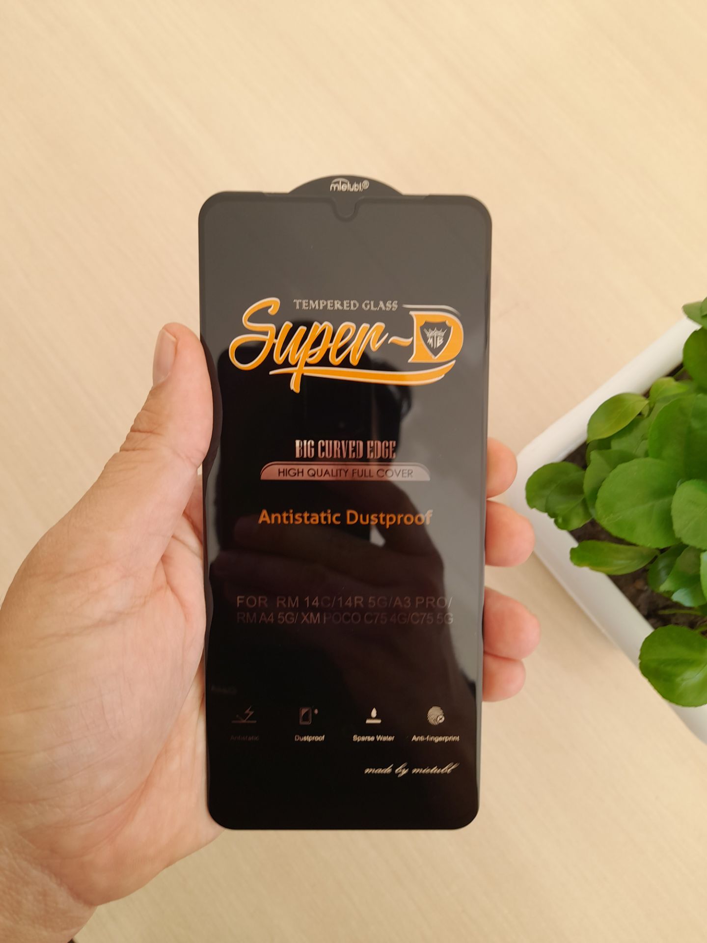 گلس شیشه ای سوپردی میتوبل Redmi 14C 4G / Poco C75 4G آنتی استاتیک