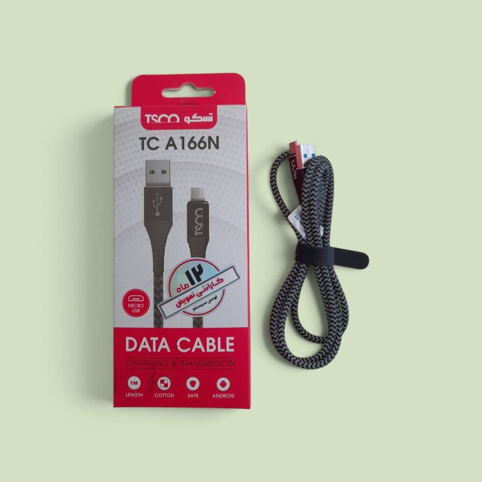 کابل شارژ میکرو یو اس بی تسکو مدل TCA 166N طول 1 متر